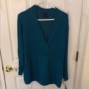 Style & Co Teal V-Neck Women's Sweater Top Size 2X NWT